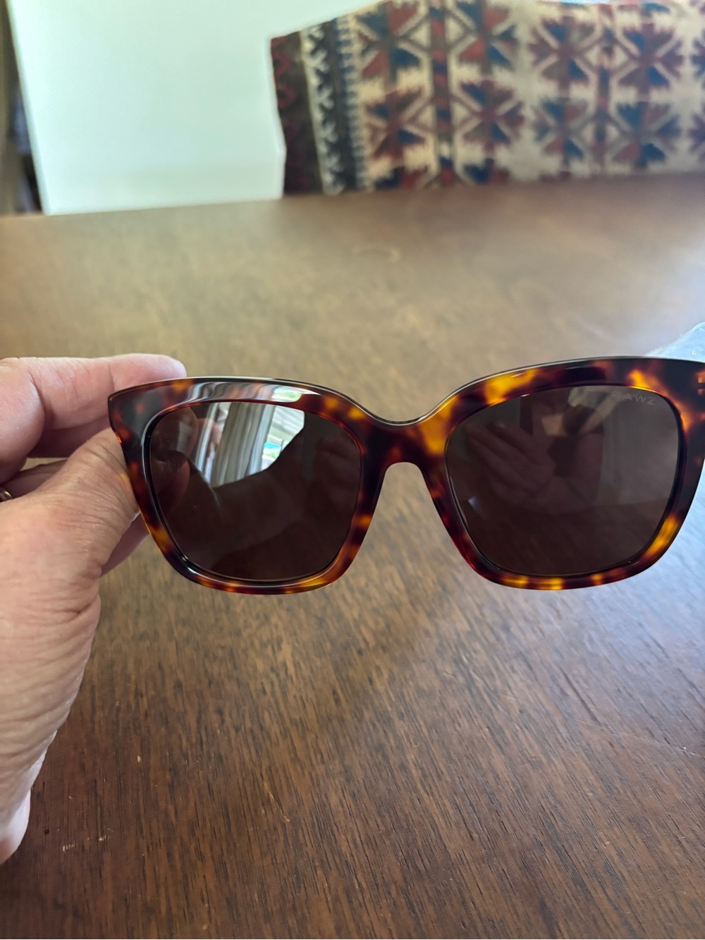 Madison Tortoiseshell Square Sunglasses with Brown Lenses